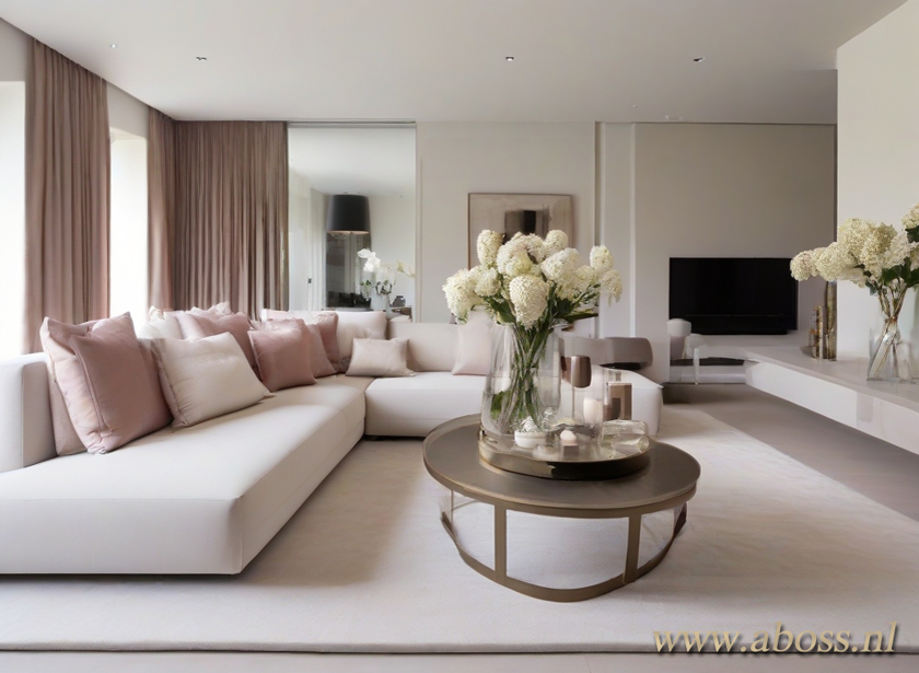 Interieur design woonkamer creme