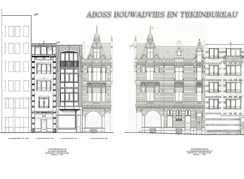 Geveltekeningen met belendingen